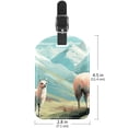 thumbnail image 6 of Square 2Pack PU Leather Alpaca Cruise Luggage Tag with Privacy Cover and Name ID Tag for Travel Handbags Backpacks Luggage Tags, 6 of 6