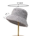 thumbnail image 6 of Winter Bucket Hat for Women Warm Hats Solid Color Sunshade Soft Faux Fur Fisherman Cap, 6 of 8