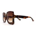 thumbnail image 4 of Groovy Womens Shaggy Rectangular 20s Thick Butterfly Sunglasses Tortoise Brown, 4 of 4