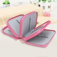 thumbnail image 2 of Square Four layer 72 Holes Sketch Art Drawing Pencil Case Organizer Pure Color Pen Bag (Pink), 2 of 4