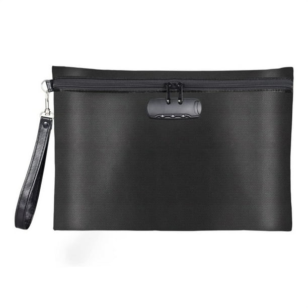 Fireproof Document Bag with Lock Fireproof Waterproof Money Bag Safe