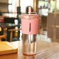 700ML Acrylic Travel Tumbler With Lid And Straw Insulated Double Wall Reusable Cups Clear