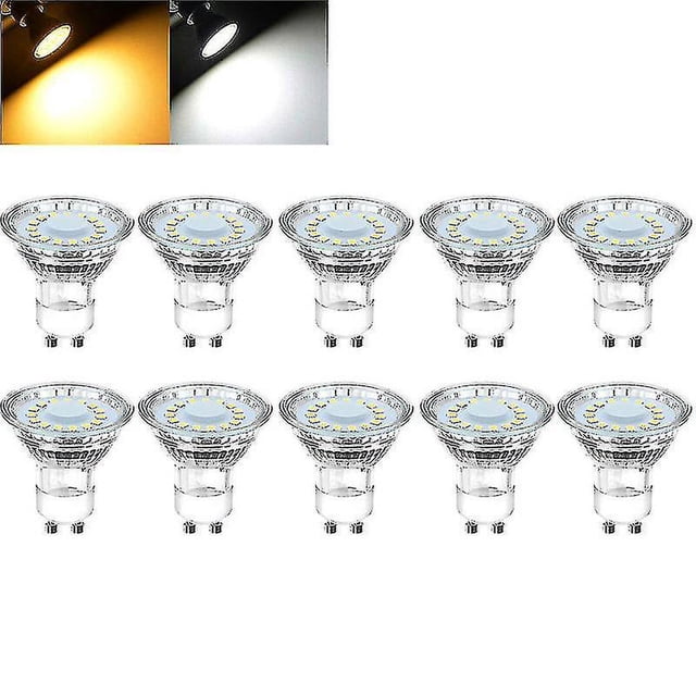 Bombillas LED Gu10 YONGSHENG Blanco Cálido 2700K 4w 350lm Haz Ancho 120 10 Piezas Clase Energética F