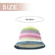 thumbnail image 2 of Sombrero de paja arcoíris con circunferencia de la cabeza de 56-58 cm, para mujer, protector solar de verano, para playa, sombrero de pescador, sombrero con rayas que cubre la cara, 2 of 5