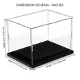 Plastic Translucent Building Blocks ROSEXIXI Acrylic Display Case 8x6x6 Inch Clear Dustproof Box for Action ...