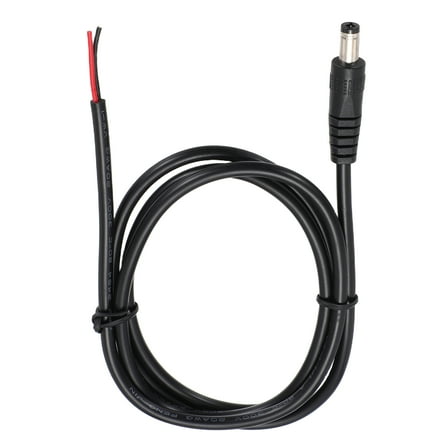 DC Power Pigtails Cable, 5.5mm x 2.5mm Male Barrel Plug Connector to Bare Wire Open End 100cm for PC Laptop Toys Cellphone Electronic Devices
