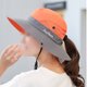 thumbnail image 3 of Sombrero para el sol con cola de caballo para mujer, protección UV, malla plegable, sombrero de pesca para playa de ala ancha, 3 of 5