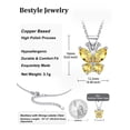 thumbnail image 7 of Bestyle Cute Butterfly Birthstone Necklace for Women, November Pendant Necklace Choker Jewelry Gifts for Mother's Day Birthday Graduation, 7 of 7