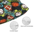 thumbnail image 3 of Fotbe Balls Funda de Almohada Decorativa Estilo Occidental, Lujo en Algodón, Fundas para Almohadas King, Cojín Estampado para Decoración del Hogar-16"x24", 3 of 6
