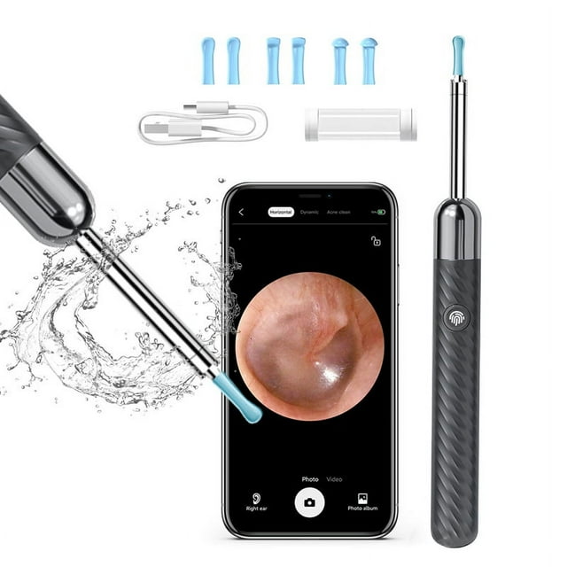 Ear Wax Remover Wireless Otoscope Earwax Removal Tool 1080P HD WiFi Ear Endoscope With LED Light 3.5mm Visual Ear Scope Camera Safe Ear Pick Ear Cleaning Endocsope Kit For Adults Kids & P