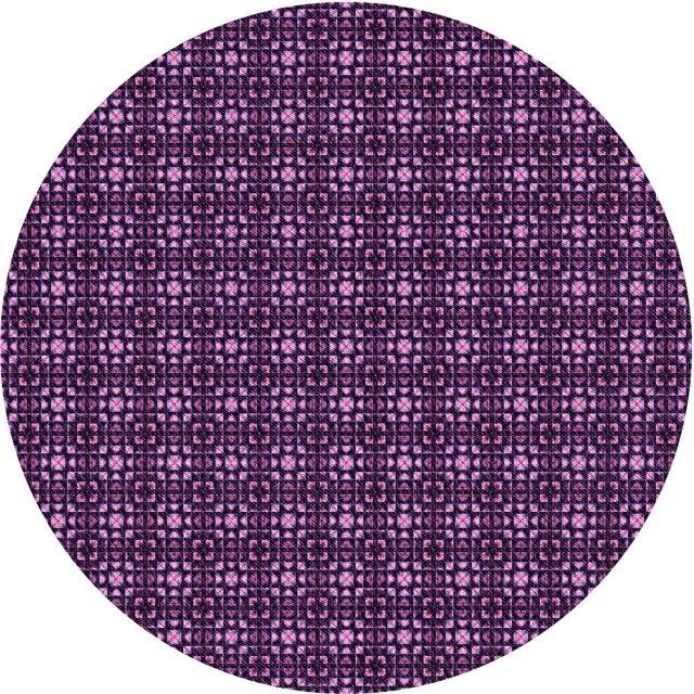 Ahgly Company Tapis Rond Lavable en Machine Intérieur Transitionnel Violet Foncé, 5 Pieds Rond