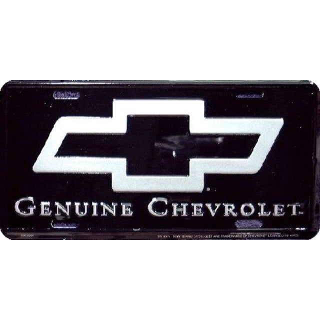 HangTime Étiquette auto en Métal Embossée Chevrolet Authentique 6 x 12