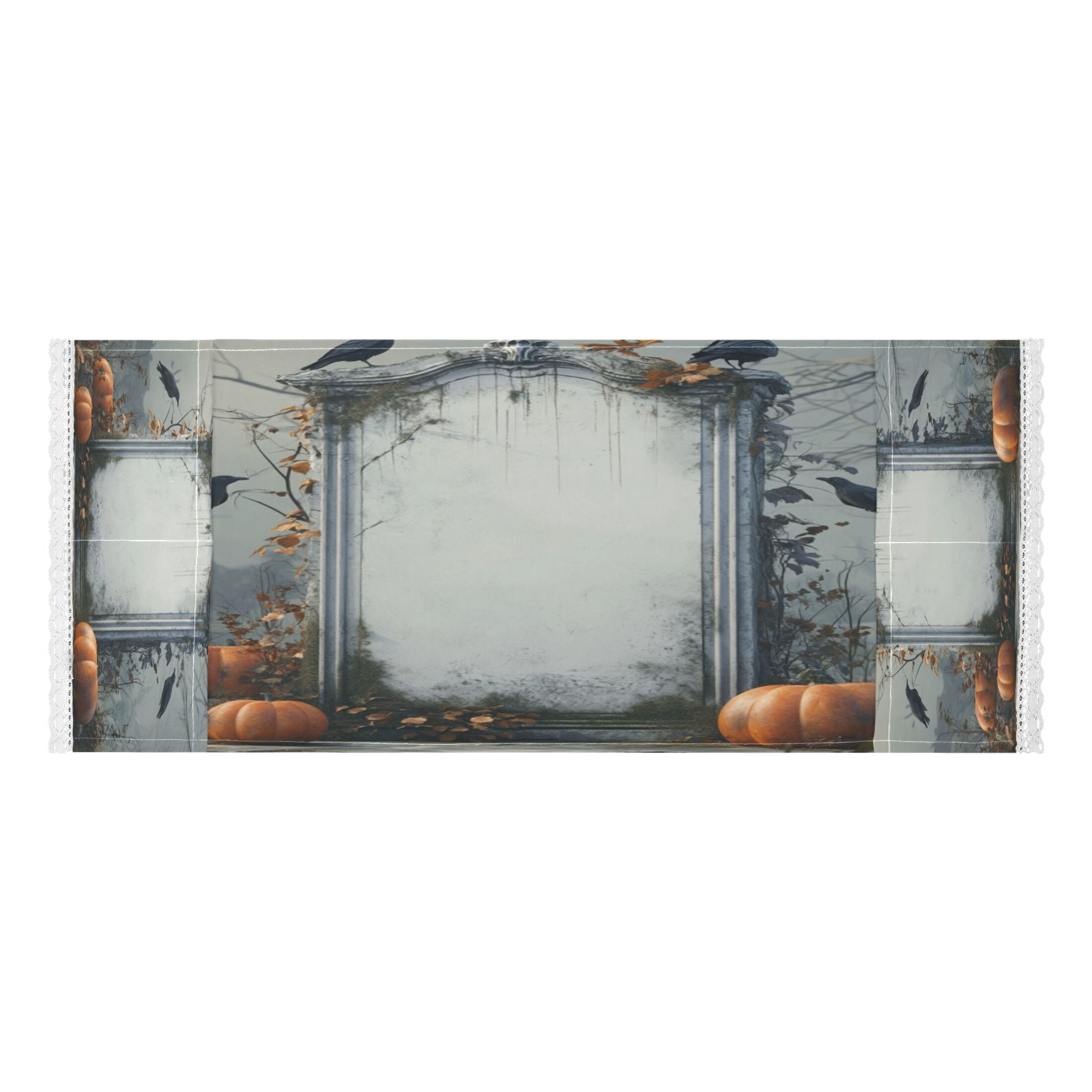 White Tombstone with Pumpkins Washer and Dryer Covers Dust-Proof and Oil Resistant Fridge Cover with 4 Storage Pockets Washing Machine Top Cover for Laundry Kitchen Home 51.2 x 22 In