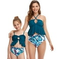 thumbnail image 4 of Women Girl Family Matching Swimwear Mother Daughter Summer Beach Halter Ruffle Tankini Swimsuit Bathing Suit, 4 of 4