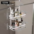 thumbnail image 2 of White Over Door Shower Caddy, Rustproof Bathroom Organizer, 2-Tier Storage Rack, 11.81x5.31 Inch Shelves, No Drilling Required, 2 of 5