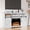 White, variant on Heynemo 18" Electric Fireplace Insert, Recessed Fireplace Heater with Remote Control, Small Heater with Low Noise, Adjustable Temperature, 8H Timer, Adjustable Flame Brightness, 110V/1500W, Black