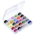 thumbnail image 3 of YDNGF 25 Pcs Sewing Machine Plastic Bobbins for Sewing Machine with Case for Sewing Machine - 25 Clear Plastic Bobbins for Sewing Machine, 3 of 9