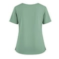 thumbnail image 3 of Plus Size Spring Clothes for Women, Women's Stretchy V-Neck T-Shirt Nurse Uniform Work Tops 2025 Summer Fashion Breathable Polyester Spandex Shirt Nurses Week Gift Ideas Yoga Green Xxl, 3 of 3
