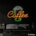 thumbnail image 3 of Craftnamesign Coffee Neon Sign, Coffee Shop LED Sign, Coffee Shop Wall Art, 3 of 4