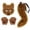 Brown, variant on MInHoues Halloween Plush Fox Tail and Mask Set, Furry Animal Paw Gloves for Cosplay, Complete Halloween Costumes Accessories for Adults, Dress Up Party Props, Coffee