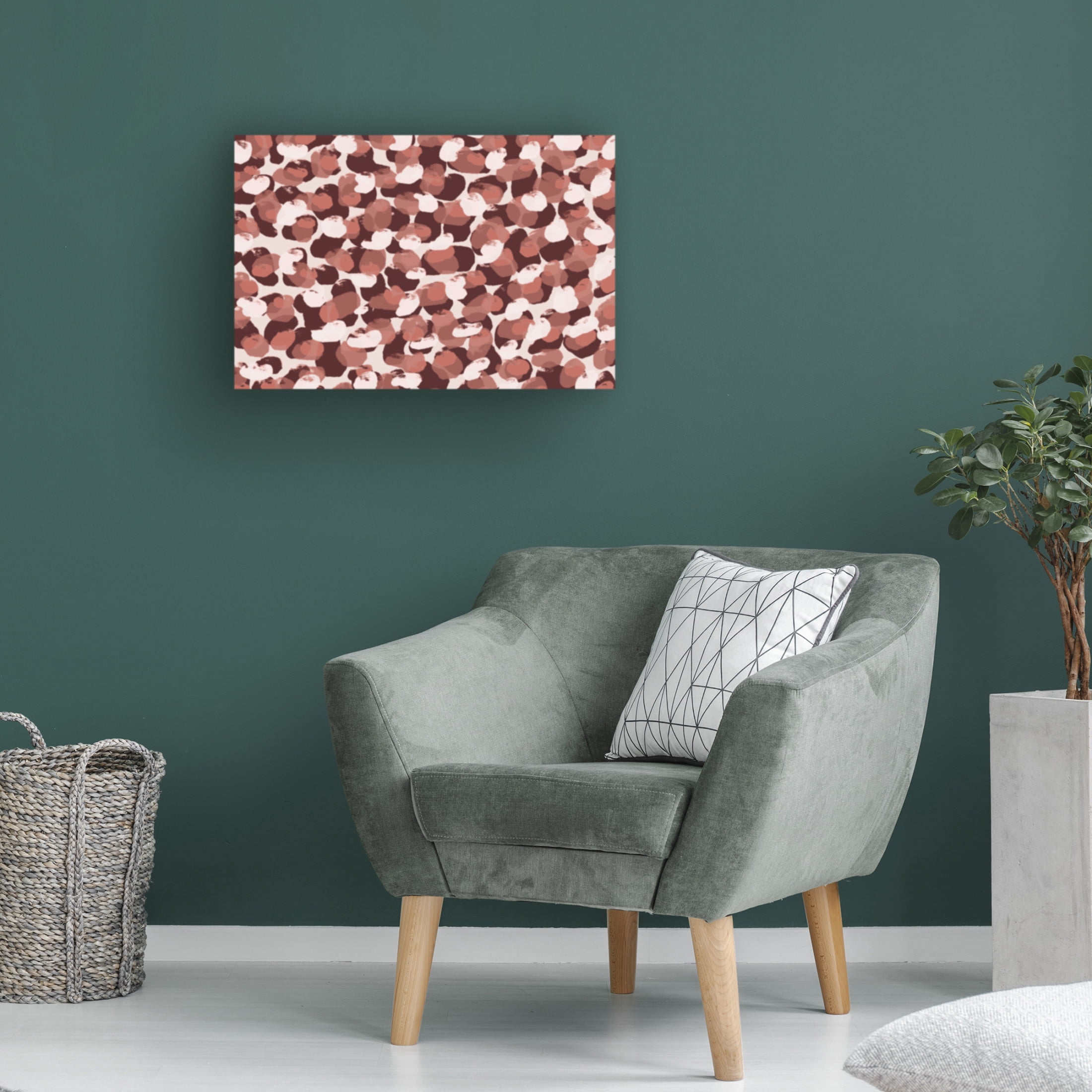 Canvas Wall Art - Treechild 'Pastel Brush Dots Pattern' Wall Art for Living Room, Bedroom, or Office D?cor by Trademark Fine Art - 19 x 12 Inches