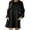 Black, variant on Fesfesfes Women Sweater Fall Winter Long Sleeve Knitted Medium Waist Sweater Dress Tops on