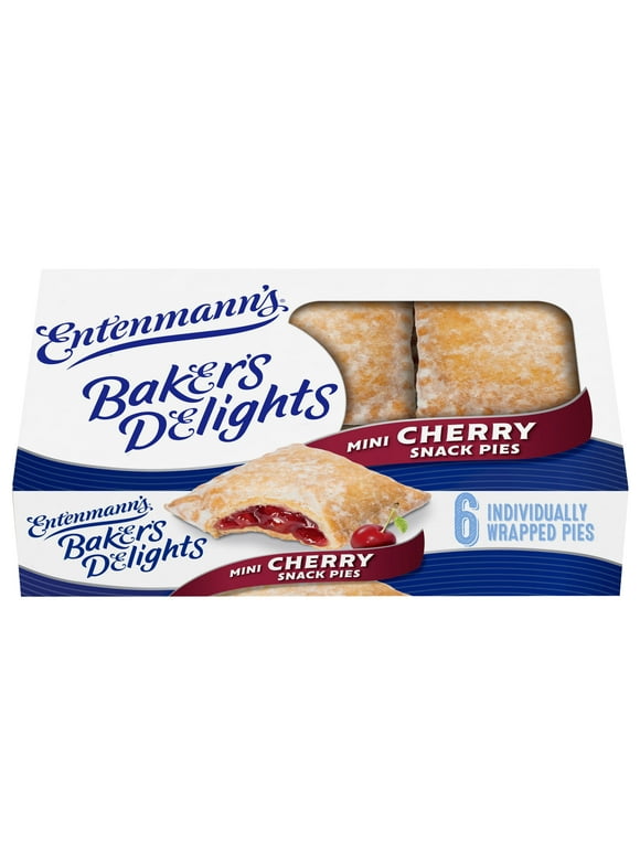 Entenmanns Minis Cherry Pies Mini Snack Pies, 12 oz, 6 Count