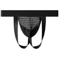 thumbnail image 5 of SELONE Men G-String Briefs Casual Breathable Underwear Loose Elastic Waistband Pouch Slim Wear Black 2XL, 5 of 6