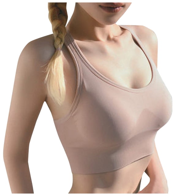 Sujetador deportivo para mujer 2025 Camiseta sin mangas para entrenar - Acolchado incorporado, diseño con tirantes, sujeción media para yoga/correr - Tallas S-XL