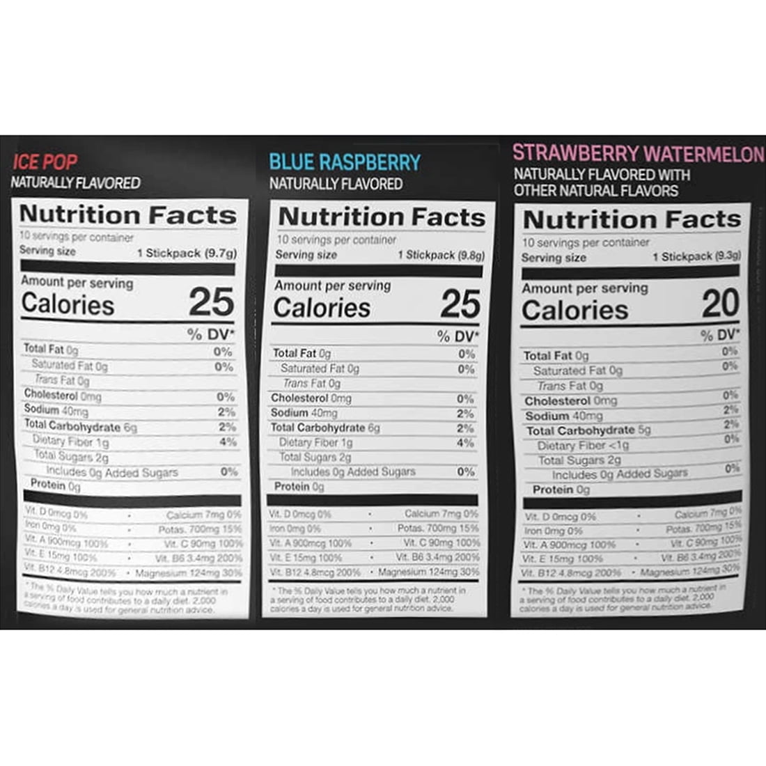 Prime Hydration+ Sticks Electrolyte Drink Mix Variety Pack 30 Count