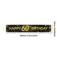 thumbnail image 3 of Glamorous Glittery Happy 60th Birthday Banner Background Backdrop Decors for Birthday Party Photography Props Celebration Decorations Event Supplies, 3 of 7