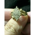 thumbnail image 2 of 2Ct Lab Created Diamond Cluster Engagement Ring in 14k Yellow Gold Plating, 2 of 2