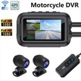 thumbnail image 5 of V9 Motocicleta Dashcam WiFi 1080P Cámara Frontal Trasera Cámara Grabadora de Vídeo Impermeable para Motocicleta con Monitor de Estacionamiento B, 5 of 5