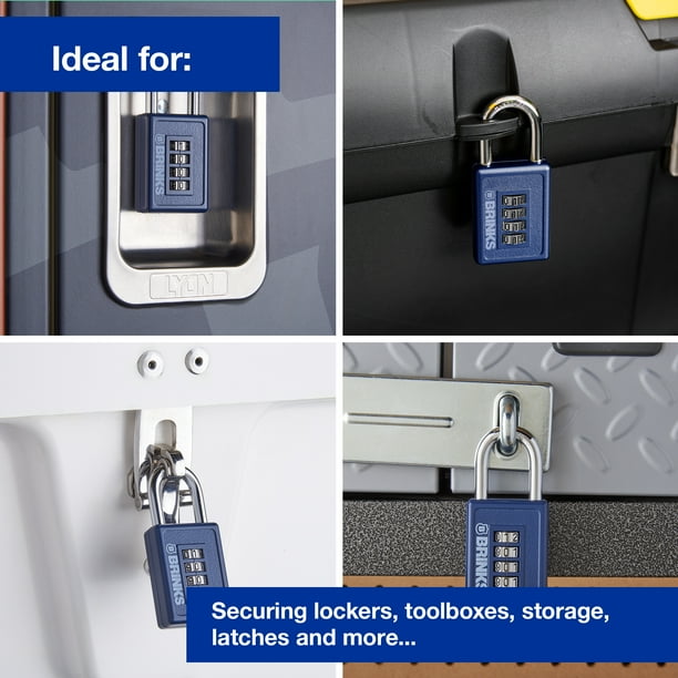 Brinks Zinc Diecast 40mm Combination Sport Padlock with 1 3/16in
