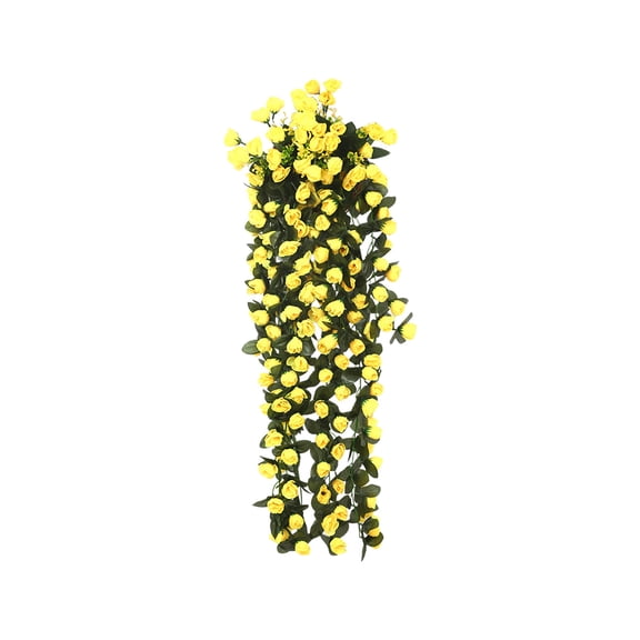 Kojanyu Artificial Fake Hanging Plant Basket,For Outdoor Spring Summer Decoration Hanging Vines Fake Wisteria Wreath Realistic Appearance For Porch Balcony Home Decoration