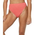 thumbnail image 2 of Jessica Simpson Women's Flower Power Printed High Waist Bikini Bottoms Swimsuit Orange Size Small, 2 of 4