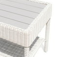 thumbnail image 3 of Krikacy Double Layer Wicker Coffee Table,All-Weather HDPE Hand-Woven Table,for Patio Lawn,Beige, 3 of 6