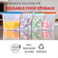 thumbnail image 4 of Microwave Safe Silicone Food Storage Bags, Non Toxic And Reusable, With An Airtight Seal That Keeps Lunches And Snacks Fresh, Dishwasher Safe For Easy Cleanup, 4 of 8