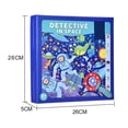 thumbnail image 3 of yingyy Kids House Space Exploration Jigsaw Puzzles Children's Cartoon Paper Toy with Magnifying Glass Red, 3 of 6