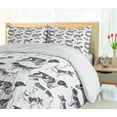 thumbnail image 5 of Ambesonne Dog Lover Duvet Cover Set, Monochrome Dog Breeds, 2-Calking, Dark Purple Grey White, 5 of 7