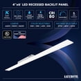 thumbnail image 7 of LUXRITE 6FT x 4IN Recessed Backlit LED Panel Light, 4CCT, 37W-60W Up to 6600LM, 110, Dimmable 120-277V UL Listed 2 Pack, 7 of 7