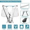 thumbnail image 3 of 95 Inches Clothes Drying Rack Clothing Folding Indoor Outdoor, Heavy Duty Stainless Steel Laundry Drying Rack, Foldable Portable Garment Rack with 20 Windproof Hooks, 3 of 7