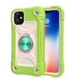 thumbnail image 5 of JTCASES for iPhone 11 Case, Heavy Duty Protection Hybird PC Silicone 360° Rotating Ring Bracet Magnetic Car Mount Fully Coverage Slim Non-Slip for iPhone 11, Green, 5 of 8