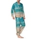 thumbnail image 2 of Fotbe Shopping Cart On Tropical Beach Pijama de Hombre con Estampado de Manga Larga, Conjunto de 2 Piezas, Ropa de Dormir Suave y Cómoda con Bolsillos-Small, 2 of 7