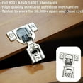 thumbnail image 3 of 6 Pack Close Cabinet Hinges for Kitchen Cabinets - Closing Kitchen Cabinet Hinges Concealed, 3 of 5