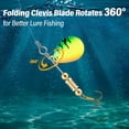thumbnail image 3 of 100 Pack Folded Spinner Clevises for Fishing Inline Spinner Lure Making Accessories Freshwater Spinnerbait Blade Alabama Walleye Rig Brass 0.24*0.16"-100pk, 3 of 7