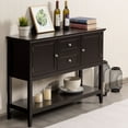 thumbnail image 5 of Costway Sideboard Buffet Table Wooden Console Table W/ Drawers & Storage Cabinets Blue Brown, 5 of 12