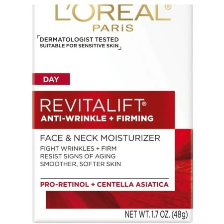 L'Oreal Revitalift Face & Neck Anti-Wrinkle & Firming Moisturizer 1.7 (Best Way To Firm Neck Skin)