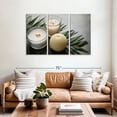 thumbnail image 2 of Elephant Stock Spa Candles Wall Art - Horizontal Multi Panel Canvas - Spa Wall Decor - Wellness Multi Panel - Black And Green Decor - 57" x 36", 2 of 4