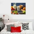 thumbnail image 4 of COMIO Kitchen Dining Room Wall Art - Bread Food Canvas Prints for Restaurant Wall Decor, Kitchen Fruit Pictures Wall Decor, Baking Ingredients Framed Artwork for Farmhouse Kitchen Wall Decoration, 4 of 4